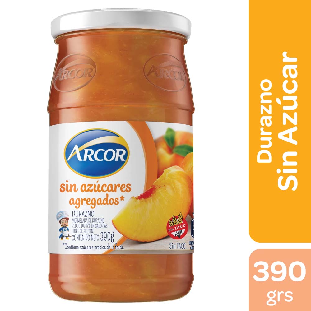 ARCOR MERMELADA SIN AZUCARES DE DURAZNO X 390 GRS - $2450 - Simple