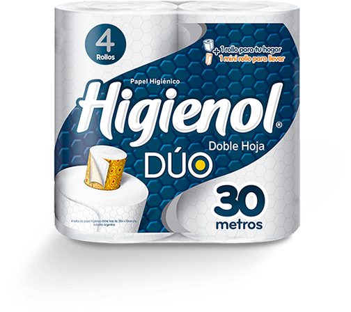 Higienol Papel Higienico Duo Doble Hoja 4 X 30 M Simple